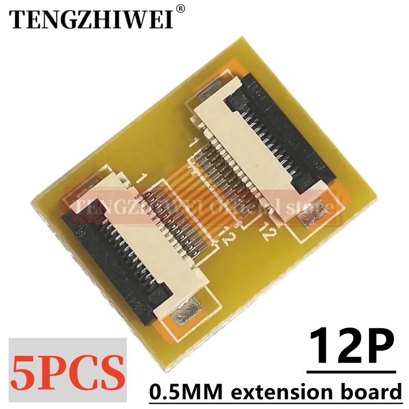 5 Stuks Ffc/Fpc Extensionboard 0.5Mm Tot 0.5Mm 12P Adapter Board