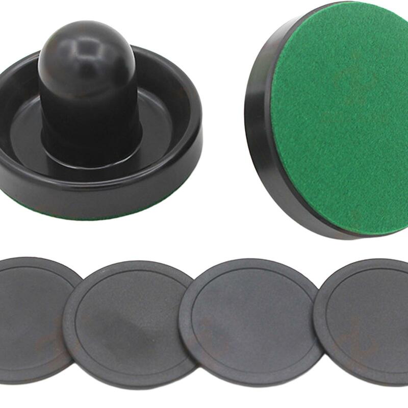 Air Hockey Pushers and Air Hockey Pucks Felt Goal Handles Pushers Slider Pusher Family Game Small Size Accessories Replacement