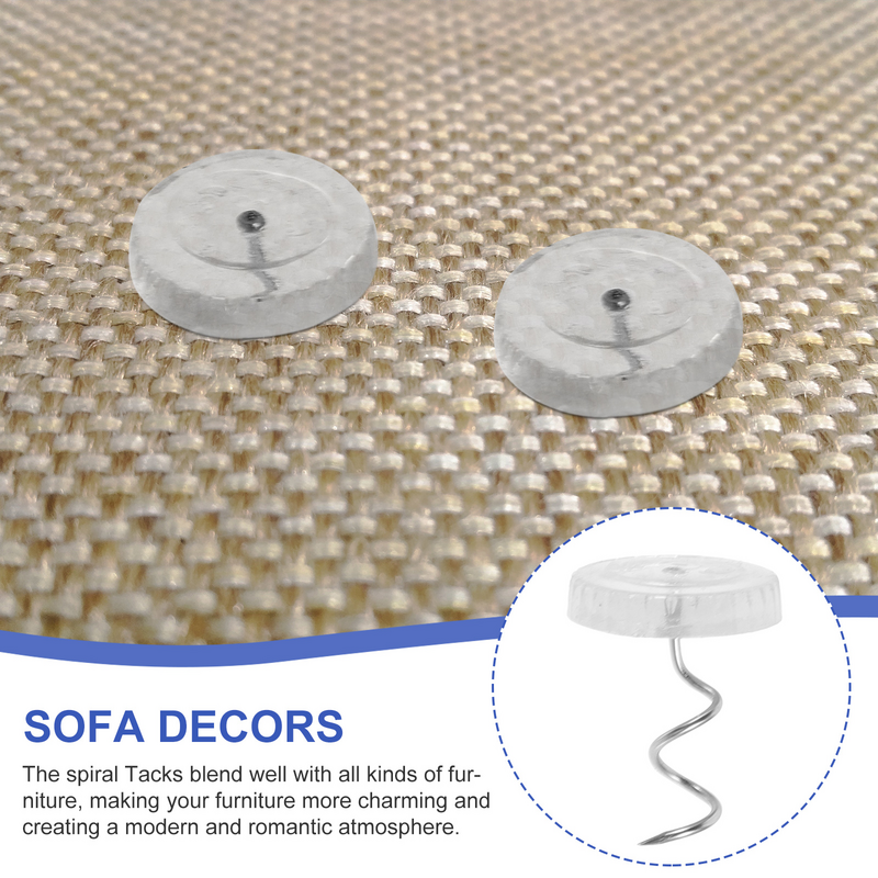 50 Pcs Decorative Sofa Nails Furniture Couch Sheet Tacks Plastic Thumbtacks for Spiral Pins