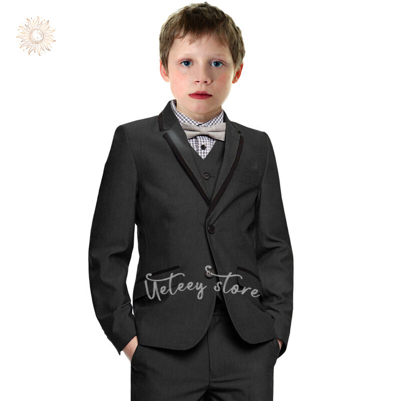 Костюм из 3 предметов для мальчиков, одежда для маленьких мальчиков, Детский костюм для мальчиков, Свадебный костюм для мальчиков, костюм на выпускной