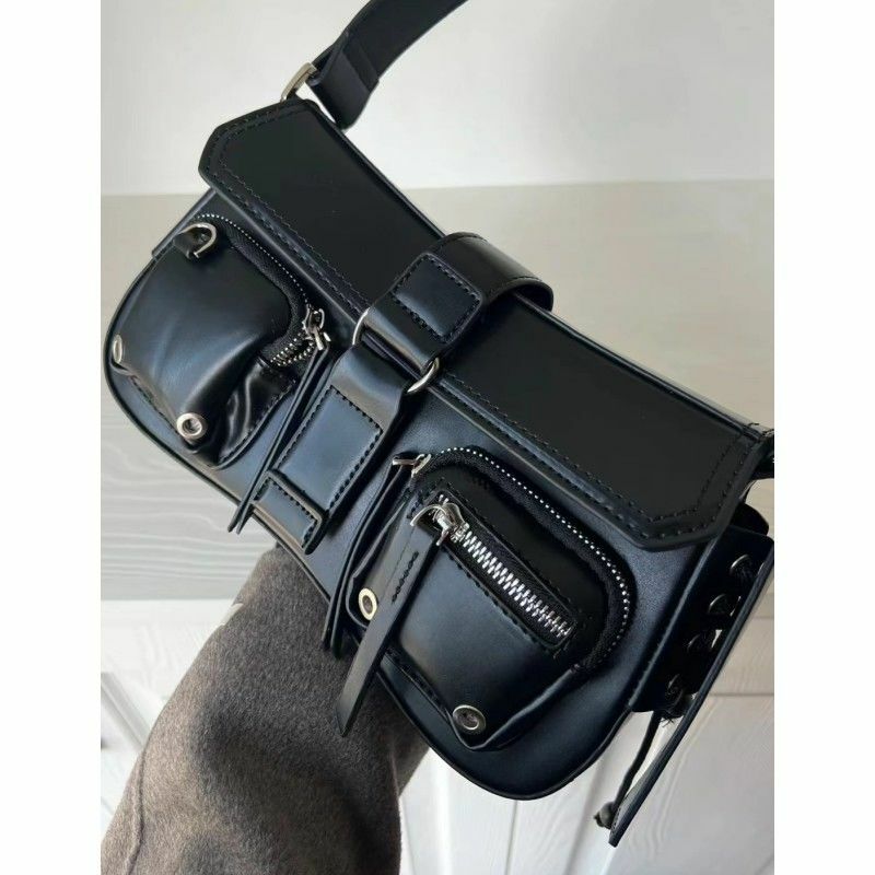 Женская винтажная сумка HAEX в стиле панк из искусственной кожи, 2023
