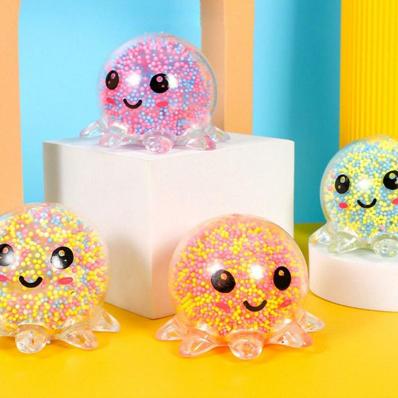 1PC Glowing Light Octopus Ball Squeeze Toys Anti Stress Fidget Toy For Kids Adult Stress Relief Funny Decompression Toy Gifts
