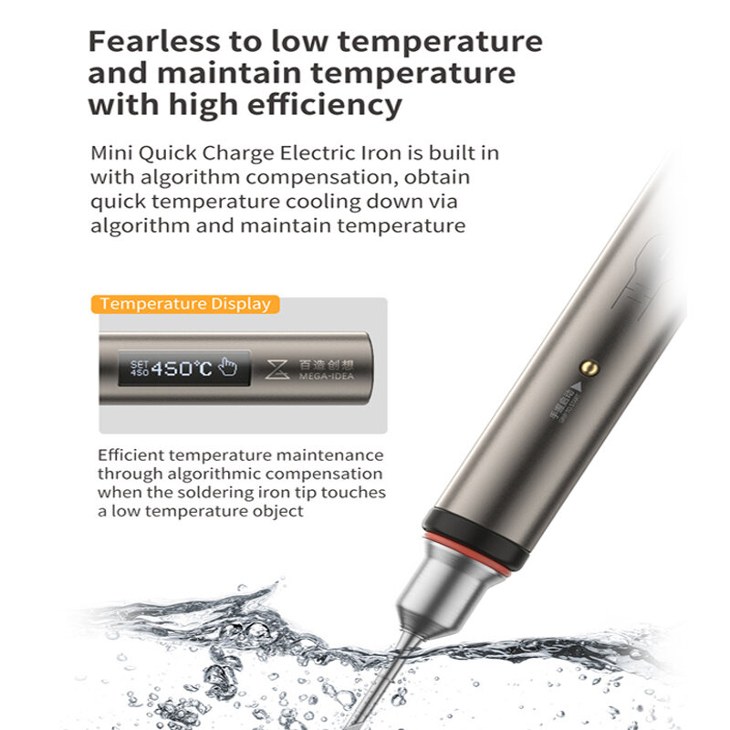QIANLI لحام مصغر الحديد تعديل درجة الحرارة العرض الرقمي المحمولة القلم نوع لحام أداة مجموعة العالمي 115 تلميح