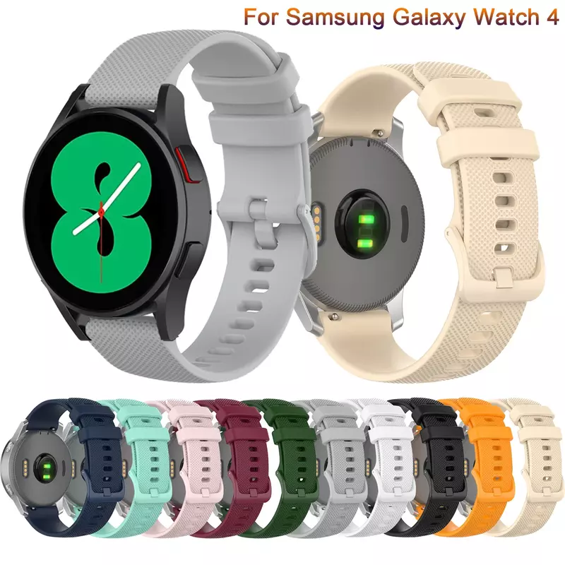 20mm Watch Band Sport Strap for Samsung Galaxy Watch 4 40mm 44mm / Classic 42mm 46mm Watchband Bracelet Sport Wristband correa