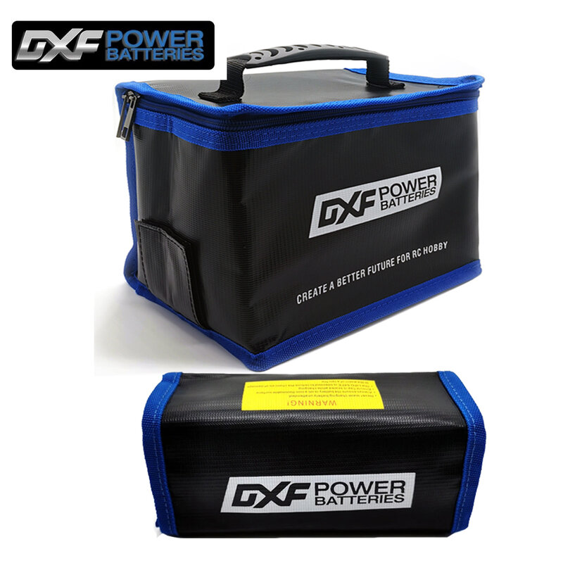 Dxf lipo bateria segura saco 215*145*165mm à prova de fogo à prova dxágua explosionproof portátil saco para rc fpv corrida zangão bateria de carro