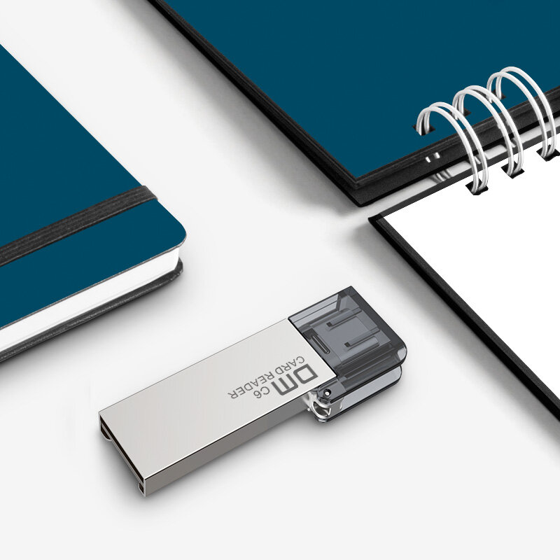 DM CR006 Card Reader USB 3.0 SD/Micro SD TF OTG สมาร์ทการ์ดหน่วยความจำอะแดปเตอร์สำหรับแล็ปท็อป USB 3.0 ประเภท C เครื่องอ่านกา...