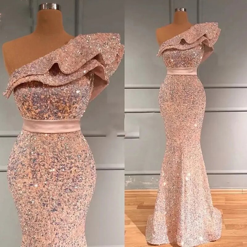 Seksowne błyszczące koraliki eleganckie syrena suknie balowe bez ramion luksusowe suknie wieczorowe kobiety wykonane na zamówienie 2023