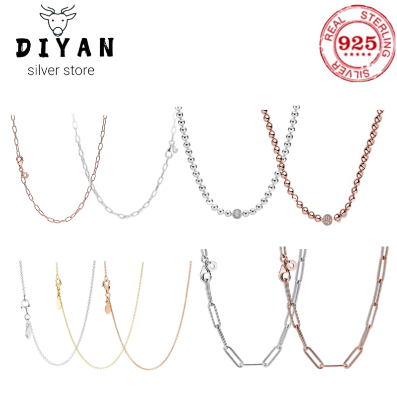 Elegant 925 sterling silver Fit original simple fashion necklace suitable for women's daily omnipresent high jewelry gifts