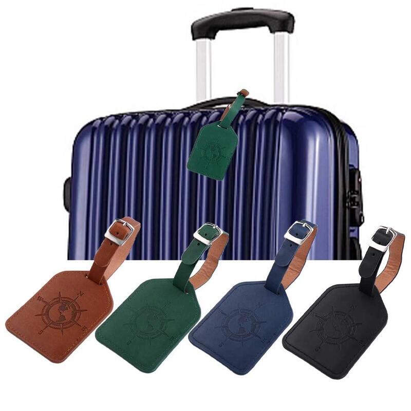 Étiquette de bagage portable à motif boussole, pendentif de sac à main, étiquettes d'identification de nom, étiquette de valise, accessoires de voyage