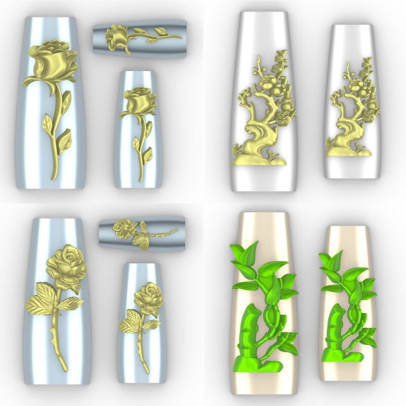 Vlinder-Embossing Siliconen Mal Nail Art Carving Mal Geschikt Voor Diy Nail Art Decor Benodigdheden Nail Sjabloon Tool