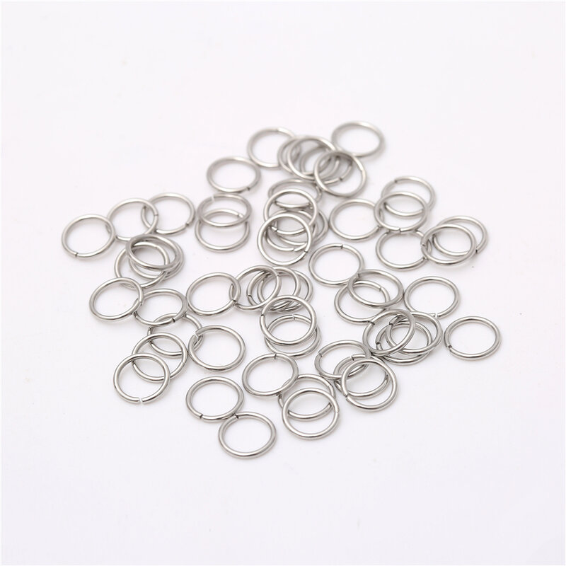 50-200Pcs anelli di salto aperti in acciaio inossidabile per creazione di gioielli connettori anelli divisi accessori risultati gioielli fai da te forniture