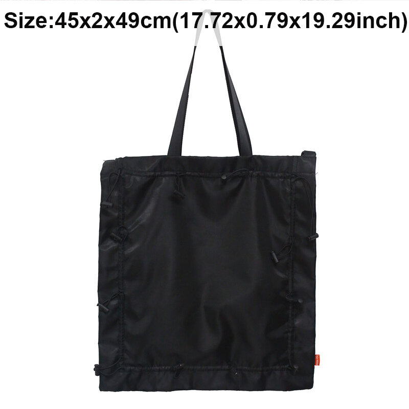 Fashion Waterproof Women Handbags Solid Color Black/White Shoulder Bags Big Female Tote INS Design Casual Crossbody Bag for Girl
