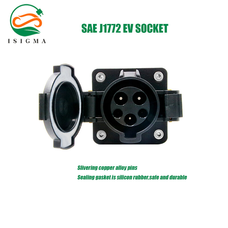ISIGMA – prise de chargeur EV 32a 7,2 kw 40a 9,2 kw Type 1 SAE J1772, fixation mâle, charge de véhicule électrique