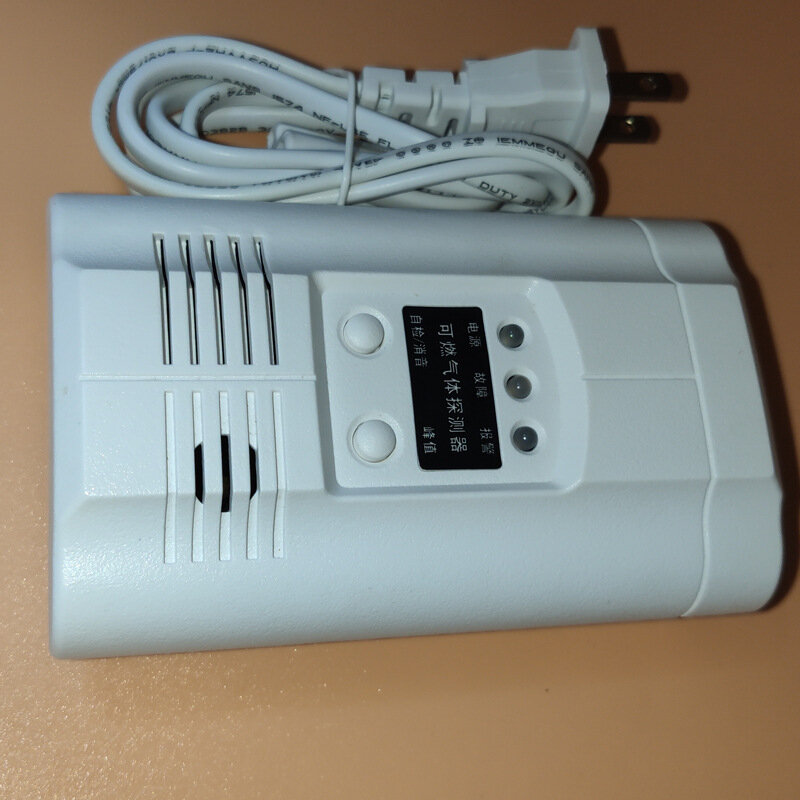 Ac 220V Onafhankelijke Gasdetector Met Plug En Brandbaar Gas Alarm Lpg Gasdetector In Het Engels