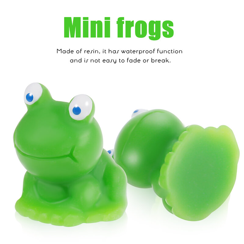 100Pcs Little Frog Resin Crafts Miniature Landscape Statues Ornaments Artificial Frogs Figurines Small Model Garden Decoration