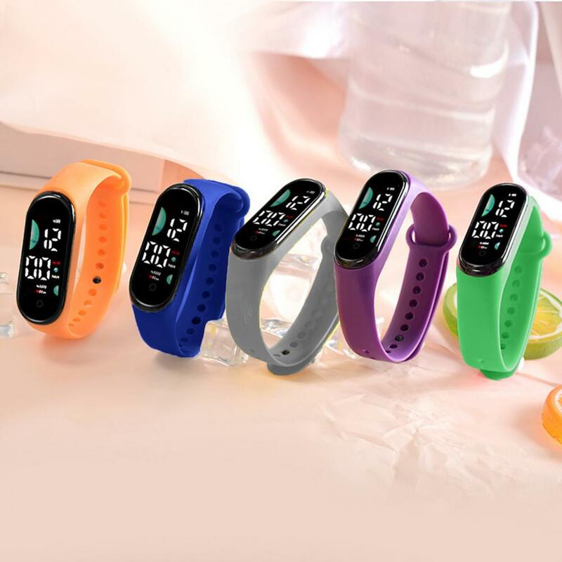 Reloj electrónico deportivo para niños, reloj de pulsera impermeable con pantalla LED, luminoso, fecha automática, calendario completo, Digital