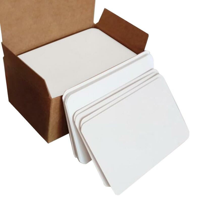 Tarjetas de papel duro en blanco para juego de mesa DIY, papel tapiz hecho a mano, postales, Mensaje, Tarjeta blanca, 100/200 Uds.