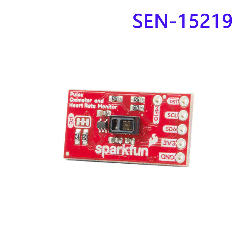Oxímetro de pulso y Sensor de frecuencia cardíaca, SEN-15219, MAX30101 y MAX32664 (Qwiic)
