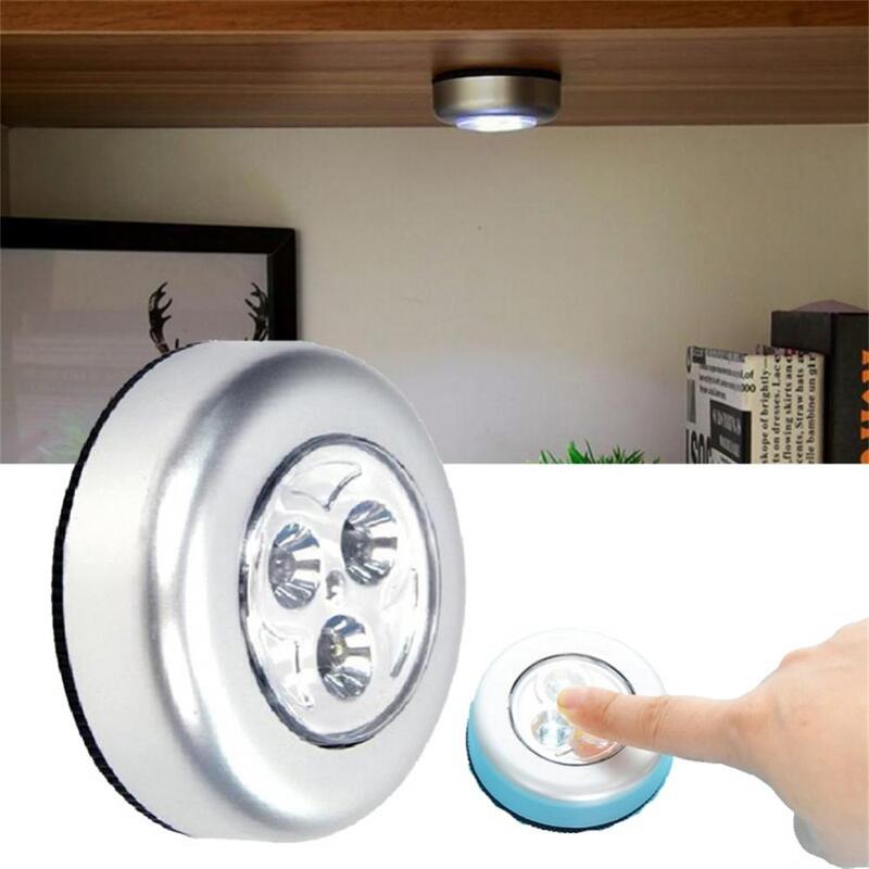 3 LED mała lampka nocna z kranu lampa dotykowa szafą nocną w łazience oświetlenie nocne pokoju lampka do czytania zewnętrzne lampka na baterię AAA