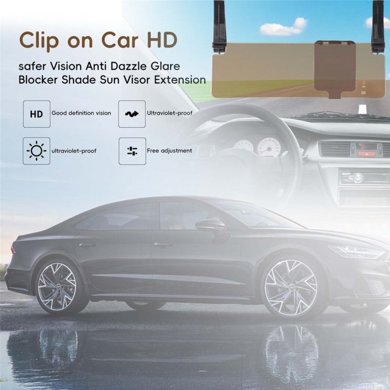 Extension de pare-soleil à clipser pour voiture, vision HD, anti-absorbe ouissement, Bchampionship Shade