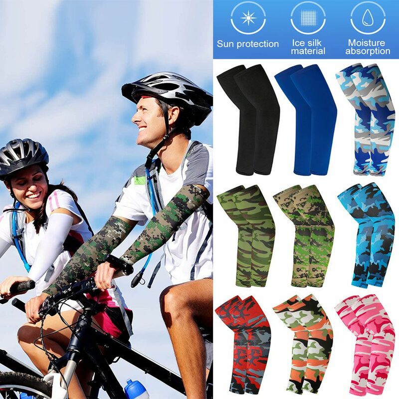 Summer Cooling Arm Sleeves Sun Protection Arm Cover Running Sportswear New Exposed thumb Sleeve For Outdoor Sport