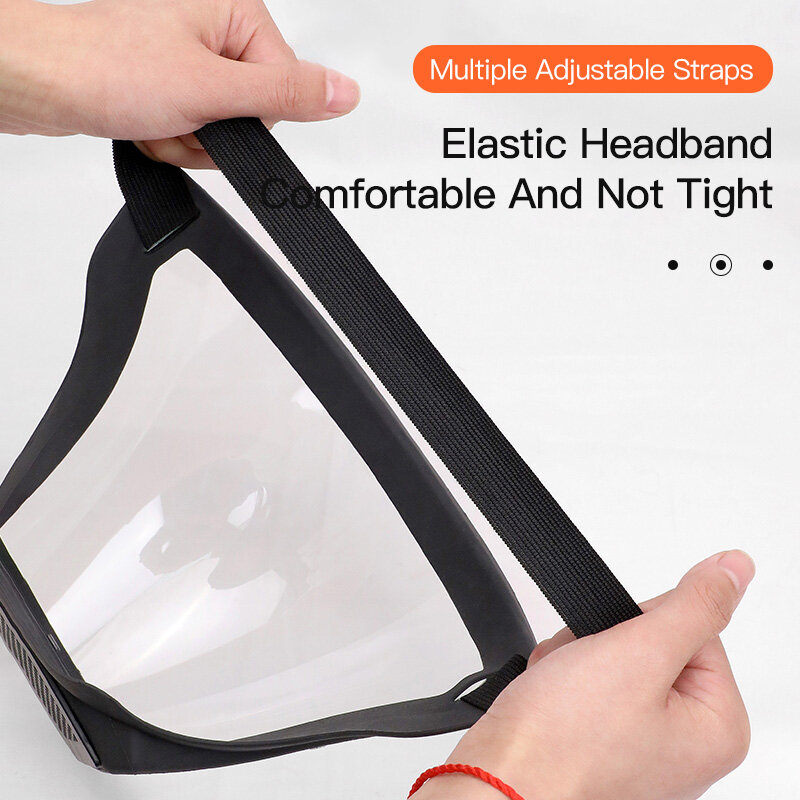 Full Face Shield Splash Guard Mask copricapo protettivo antiappannamento ergonomico ad alta definizione per lavori di laboratorio falciatura giardinaggio