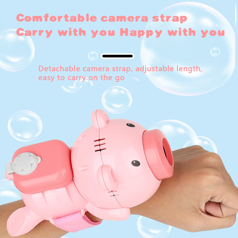 Bubble Gun Kids Toys Electric Automatic Soap Pig Bubbles Machine Outdoor Wedding Party Toy LED Light Children Birthday Gifts