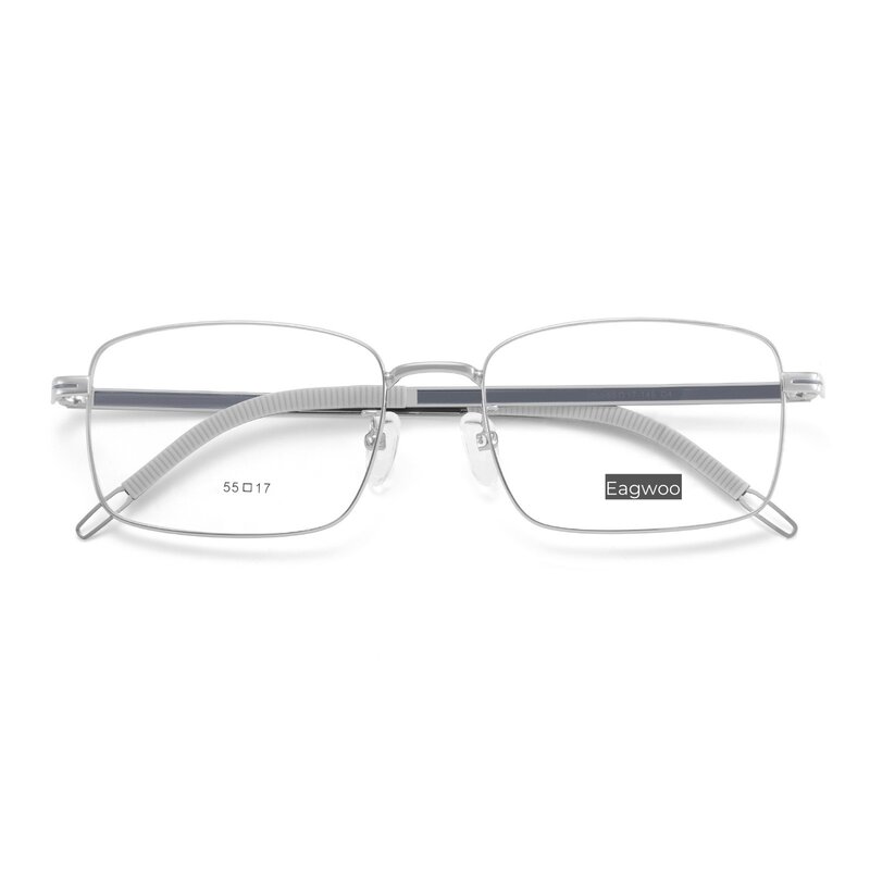 Metall legierung Brillen Brillen Business Casual optischen Rahmen Silikon Tempel