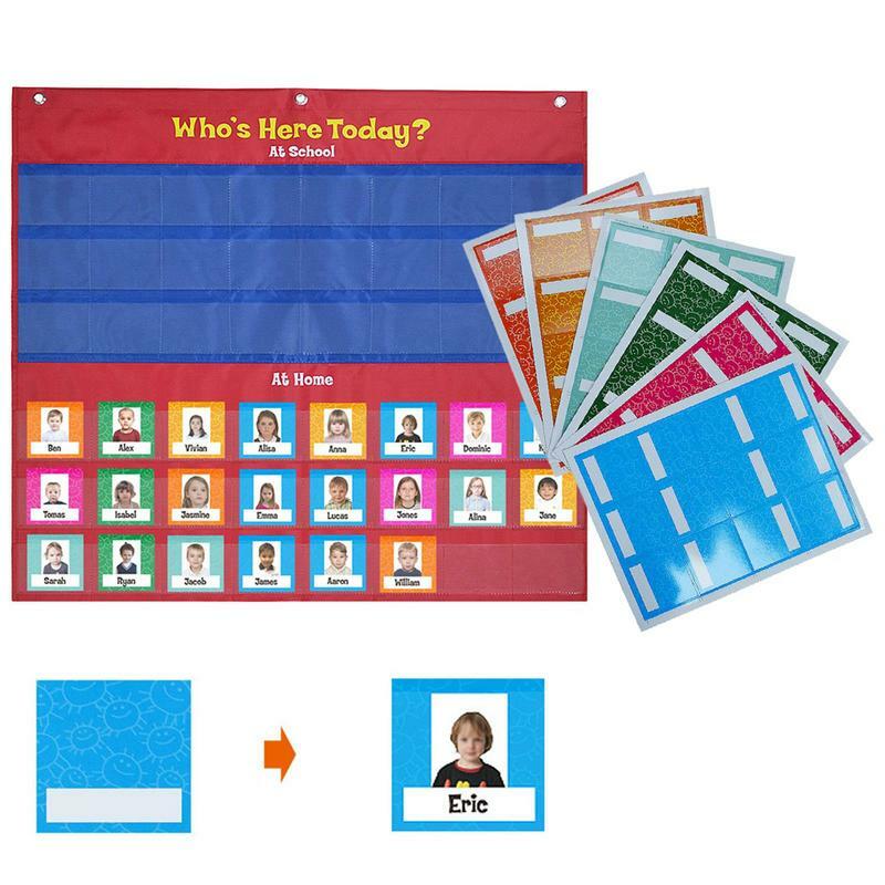 Classroom Management Pocket Chart Classroom Attendance Chart Who Is Here Today Helping Hands Pocket Chart For Classroom