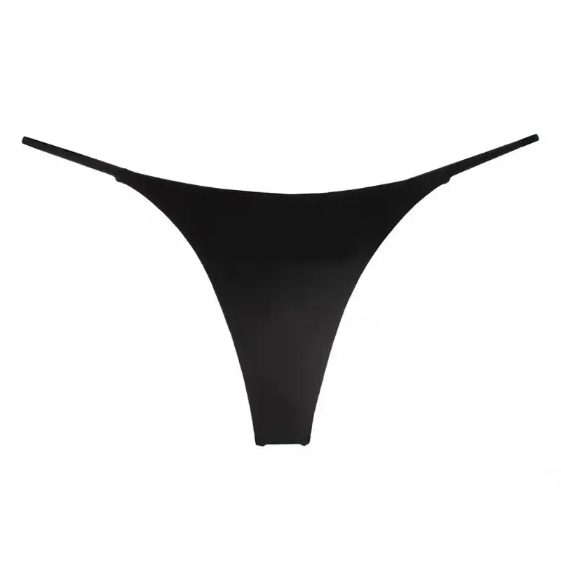 Biquíni feminino de camada dupla fina, tanga sem costura, cintura baixa para fitness, calcinha T, novo