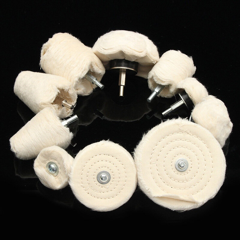 1 sztuk 6mm cholewka bawełna krążki polerskie tkaniny tarcza polerska szlifierka do biżuterii drewna metalowe narzędzia ścierne stożek szczotka