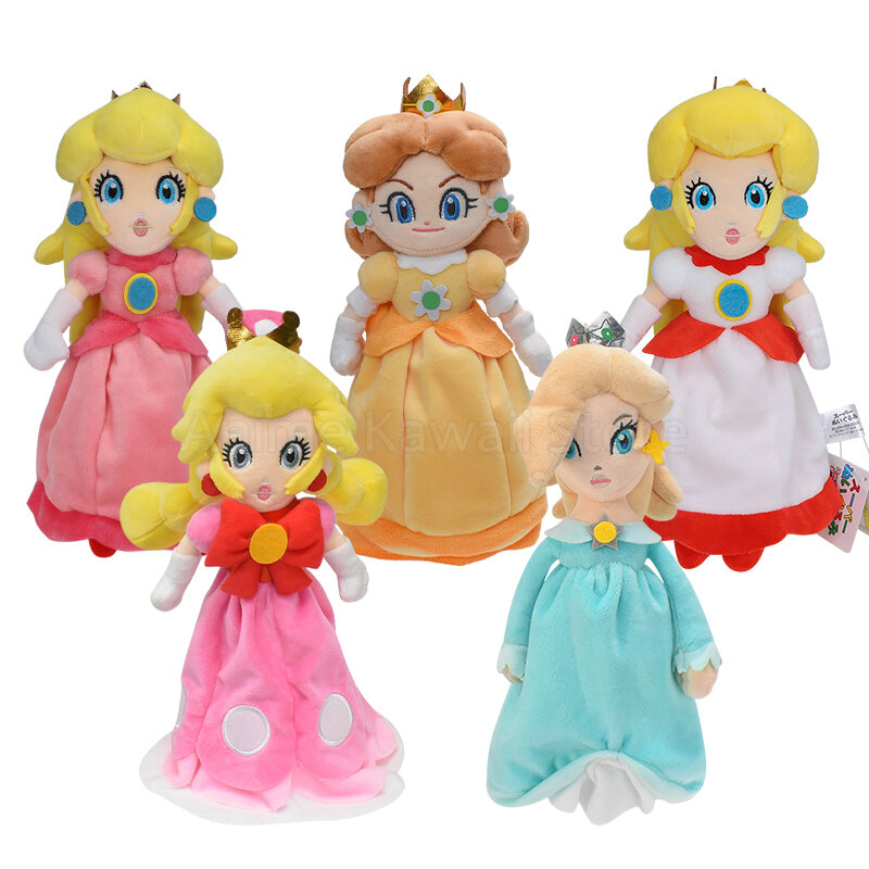 Boneka mewah Game Mario Bros Anime lucu putri Peach Koopa Troopa tanaman Piranha Boo Kamek gooba katak hadiah mainan boneka