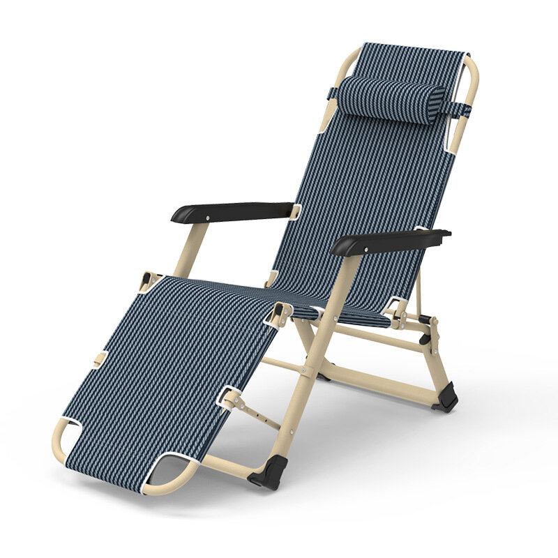 Silla plegable de doble uso para adulto, sillón reclinable de tubo de dos lados, transpirable, para Siesta, descanso, oficina, novedad de 2023