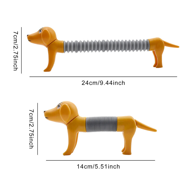 Juguetes sensoriales de tubo Pop en forma de perro, juguetes educativos para aliviar el estrés y la ansiedad, adecuado para niños y adultos, Primavera