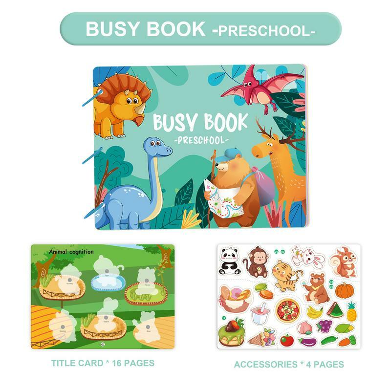Kids Busy Book Reusable Kids Sticker Book Life Skills Theme Educational And Cognitive Sensory Toy Preschool Activity For Girls