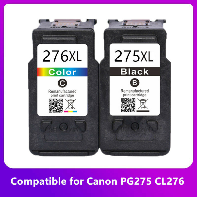 Cartucho de tinta remanufacturado para impresora Canon TS3522, TS3520, TR4720, 275XL, PG 275, CL 276, XL, PG275, CL276