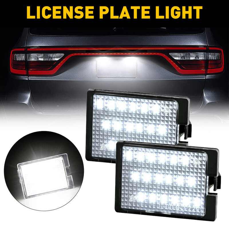 LED License Plate Light Assembly Replacement For Dodge Durango 2014 2015 2016 2017 2018 2019 2020 2021 Lamp Super Bright White