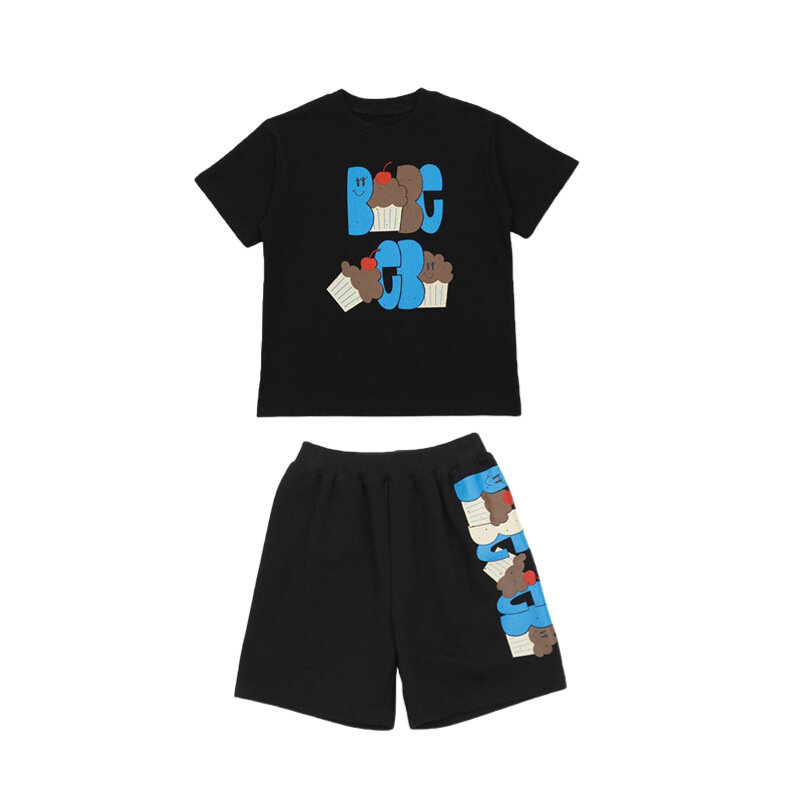 En stock! BEpun-T-shirt à manches courtes pour enfants, jupe courte trempée pour garçons et filles, nouveau, 2024SS