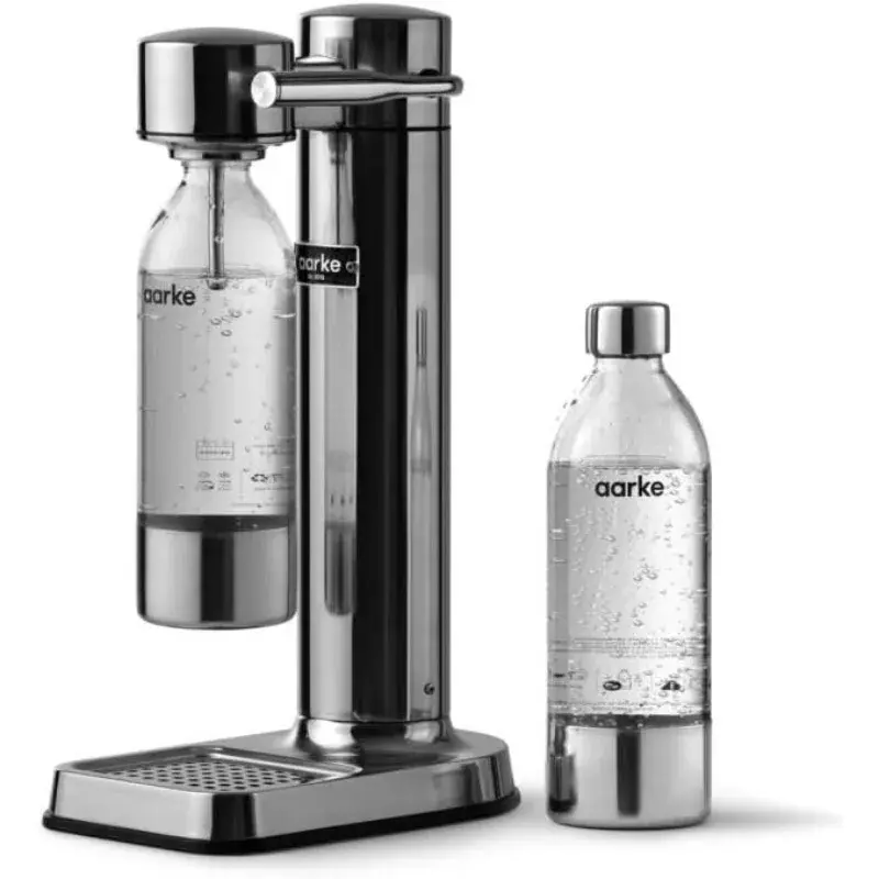 Aarke-Carbonator III karbonator Premium-berkilau & Seltzer pembuat air-pembuat Soda dengan botol hewan (Baja tahan karat)