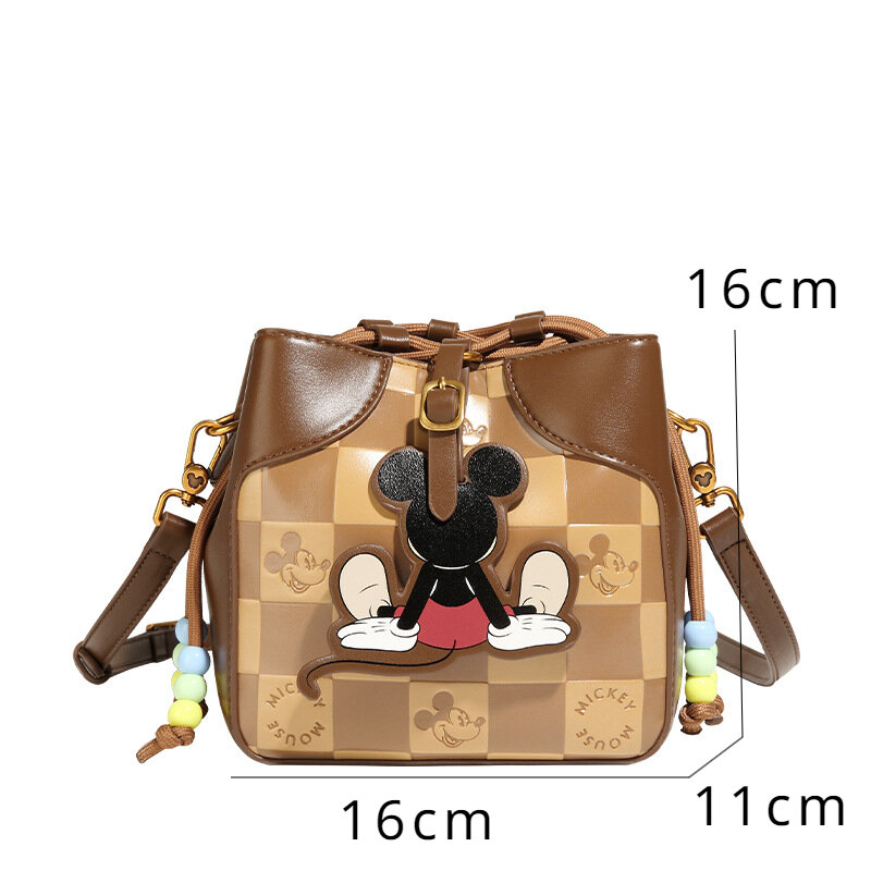 Кошельки и сумочки Disney с Микки Маусом, роскошные сумки в стиле ретро для женщин, модная сумка через плечо, милый кошелек в стиле аниме