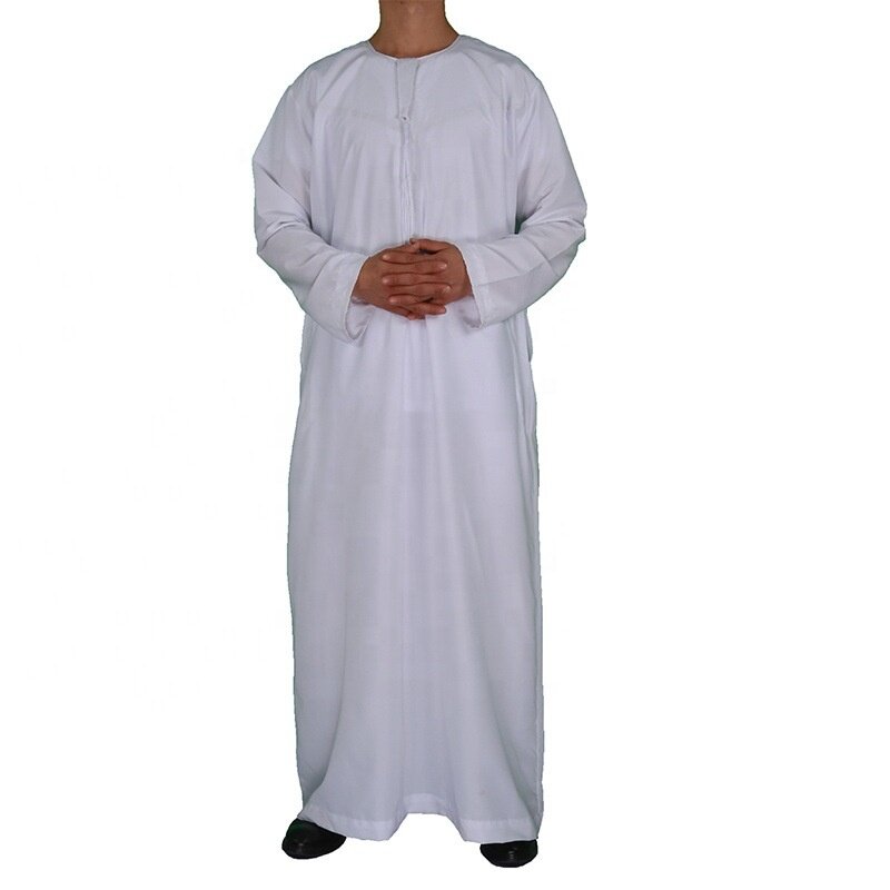 Uomini musulmani Thobe abbigliamento islamico Ramadan Mens abito marocchino Saudi Musulman Abaya caftano Jubah Dubai abiti arabi