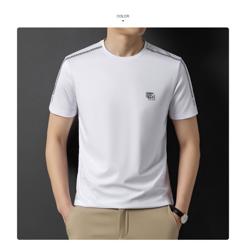 M-4XL!2024 Summer New Men's Casual Loose Sports Breathable Fabric Soft POLO Short Sleeves Man Clothes