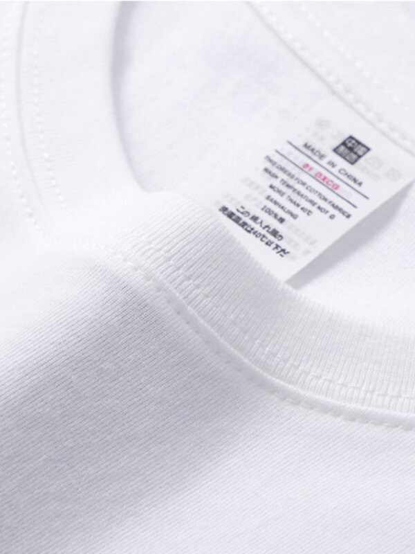 Bornladies-Camiseta solta de manga curta feminina, tops sólidos básicos, camisas de assentamento elegantes, 100% algodão, 230g/㎡, verão