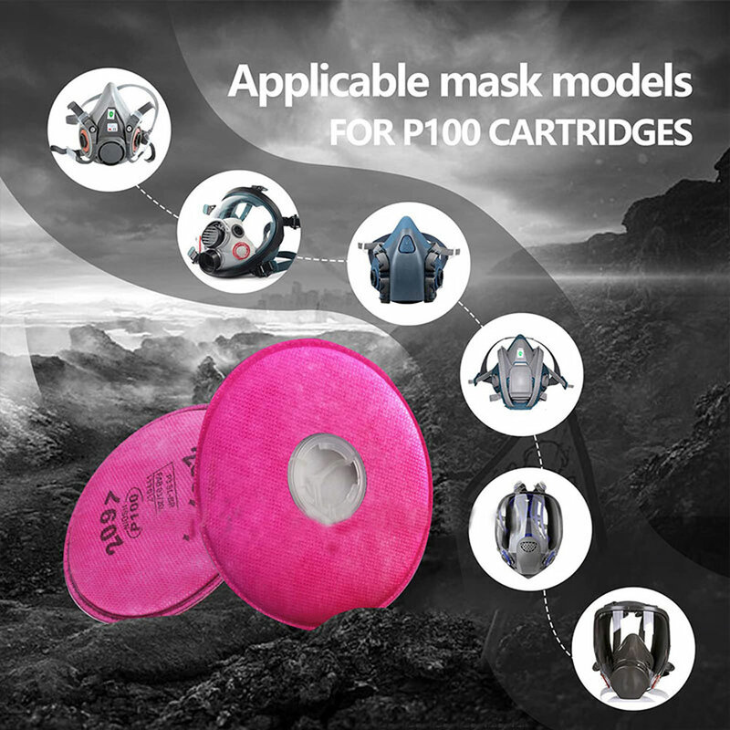 Множество промышленных распылителей для покраски 2091/2097, фильтр для твердых частиц P100 для 3m 6800 7502, серия респираторов, Пылезащитная маска