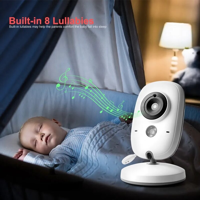 2.4G bezprzewodowe wideo dla dziecka monito r z 3.2 cali LCD 2-kierunkowe rozmowy Audio noktowizyjne kamera ochrony opiekunka do dzieci