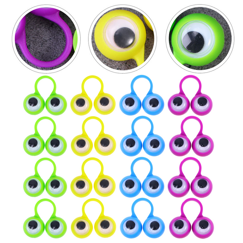 48 Pcs Eye Ring Learning Toy for Kids Interesting Children Plaything Eyeball Portable Plastic