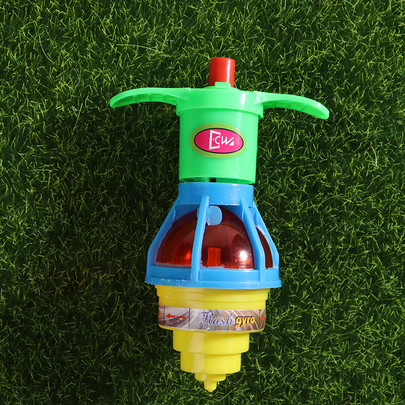 Top giratorio luminoso intermitente para niños, juguete de eyección superior colorido, Led intermitente