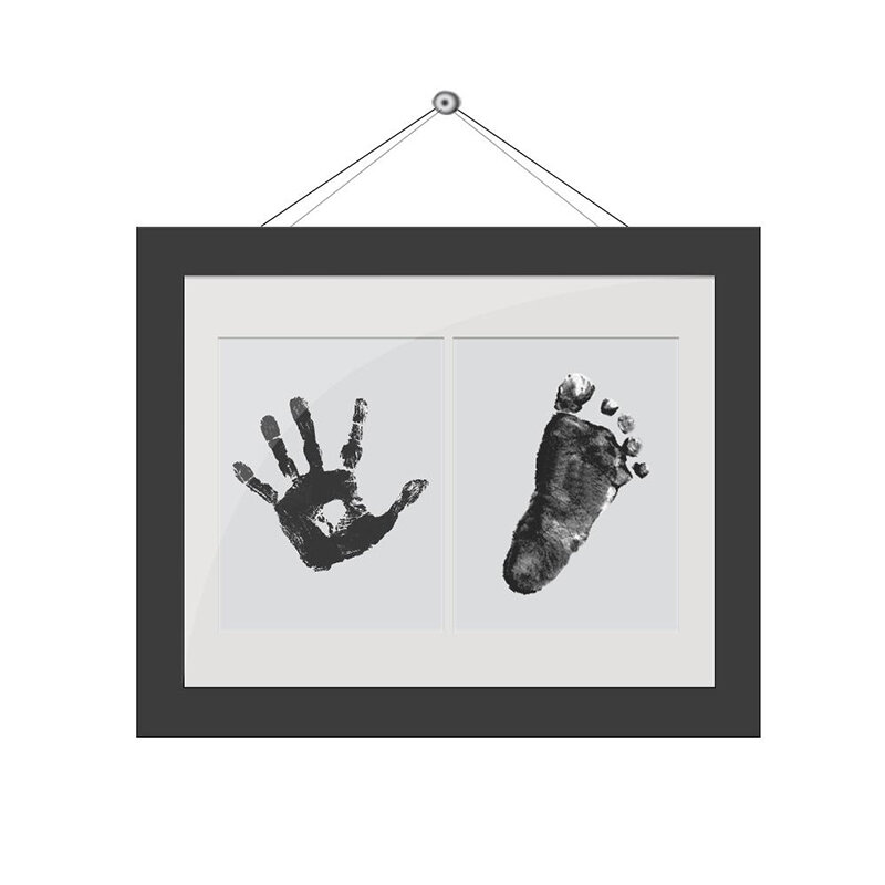 Bebê seguro cuidados com o bebê não-tóxico handprint impressão kit lembranças do bebê fundição sem toque pele recém-nascido pegada almofada de tinta infantil argila