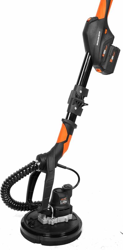 WEN Cordless Drywall Sander, Brushless with Variable Speed, 20V Max 5.0 Ah Battery and Charger (20409)