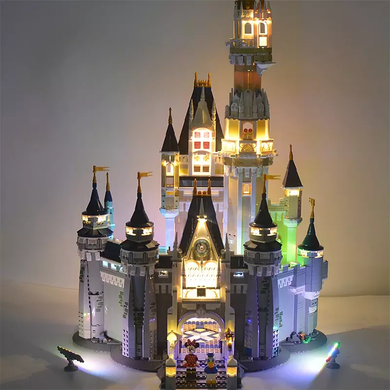 مجموعة كتل بناء قلعة سندريلا ، مجموعة إضاءة ليد ، لعبة طوب ، إضاءة ليد فقط بدون مكعبات موديل ،